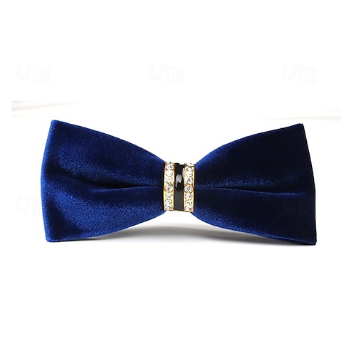  Cravatta a farfalla vintage da uomo per feste nuziali completi per il ritorno a casa cravatta a farfalla in velluto colore uniforme nero bordeaux blu royal