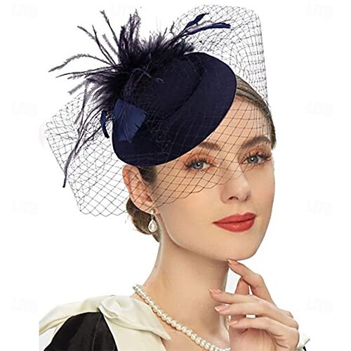 Fascinator Hats for Women Tea Party Kentucky Derby Hat Veil  display picture 1