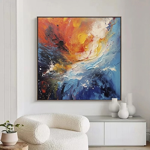 2026年 油絵 手作り 手描き 壁アート 抽象 キャンバス 絵画 ホーム