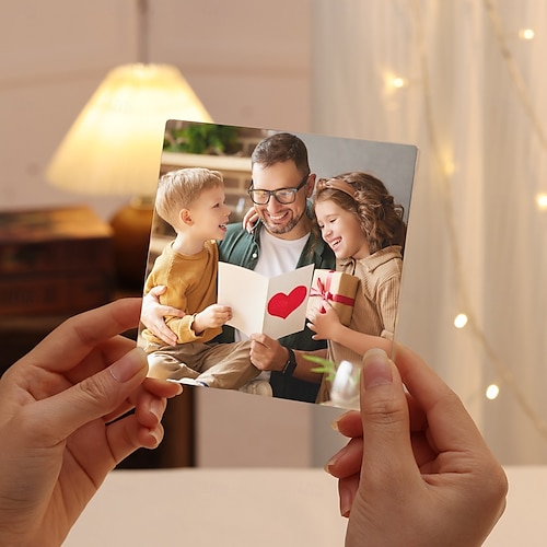  Blocco foto personalizzato Acquisto di blocchi in vetro acrilico Personalizzato Blocco fotografico Regalo di nozze Compleanno Festa del papà Matrimoni