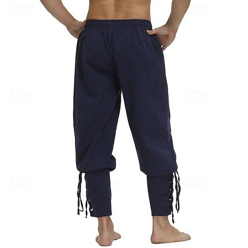  Per uomo Pantaloni di Lino Pantaloni Pantaloni Estivi Pantaloni da Spiaggia Tasca Elastico in vita Coulisse alla gamba Semplice Comodità Traspirante Lunghezza intera All'aperto Quotidiano Ferie