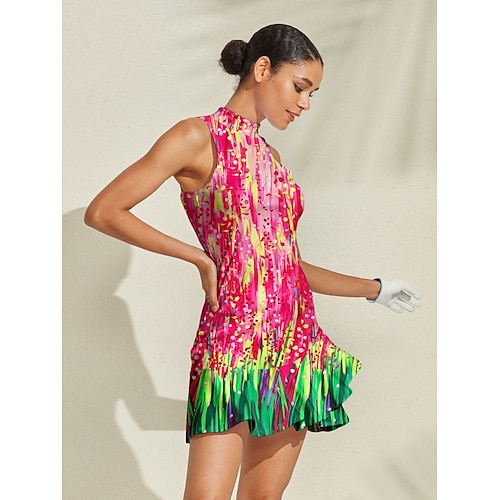  Dam golfklänning Rosa Ärmlös Golfkläder för damer Kläder Outfits Bär kläder