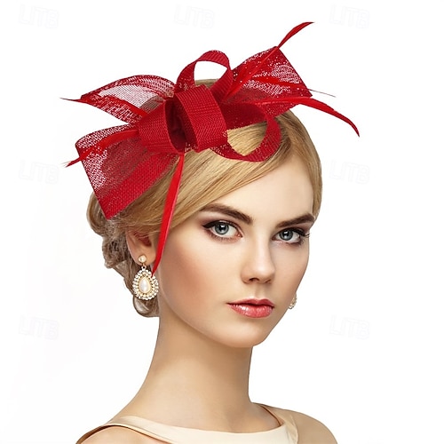 7692 Pink Feather Fascinator Headband - 2025 Victoria Tea Party Derby Hats Kentucky Derby  main image 3