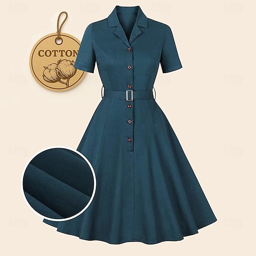 Retro Vintage 1950s Vintage Dress Cocktail Dress Swing Dress Flare Dress  Fancy Dress Women's Masquerade Party / Evening Bachelorette Party Adults' Dress  Homecoming Dresses 2026 - $34.99