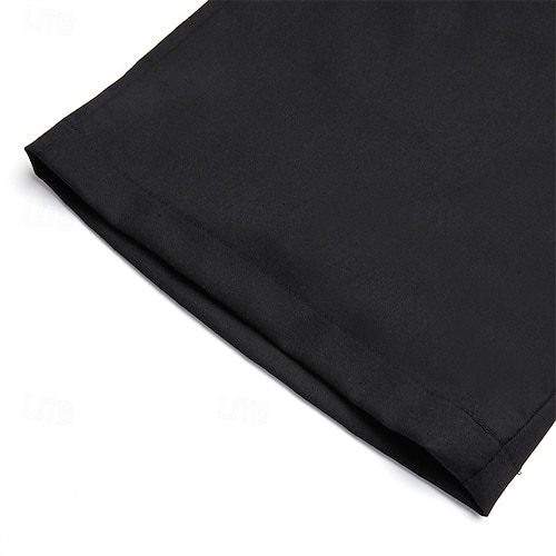  Herr Linne Shorts Klänning Shorts Sommarshorts Beach Shorts Dragkedja Knappar Ficka Ensfärgat Slät Komfort Andningsfunktion Knelängd Utomhus Ledigt Dagligen Semester Mode Svart Vit
