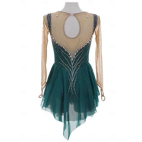 figure skating dresses green Del Arbour First Glide FG4 Dress - Lime Green – Icesk8 main image 1