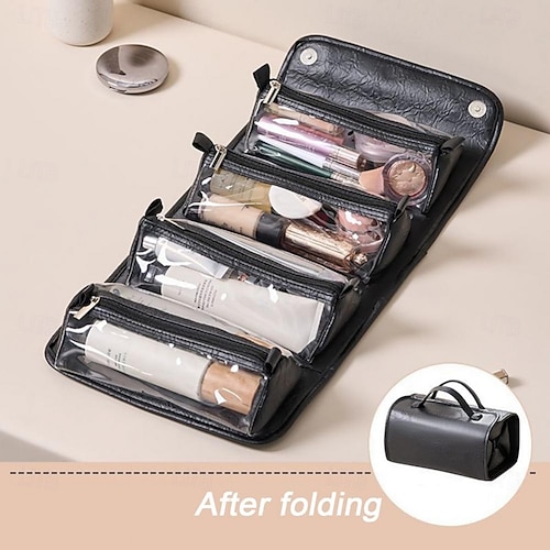 folding travel makeup bag The Foldie® Toiletry and even a full WODISON Foldable Clear Hanging Travel