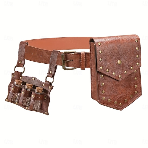 Medieval Renaissance Bag Waist Belt Accessories Viking Fancy Dress