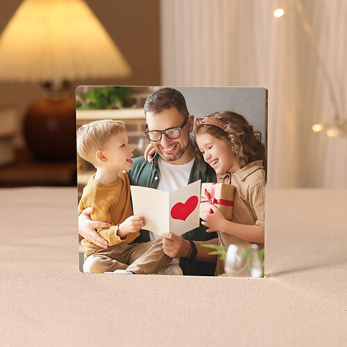  Blocco foto personalizzato Acquisto di blocchi in vetro acrilico Personalizzato Blocco fotografico Regalo di nozze Compleanno Festa del papà Matrimoni