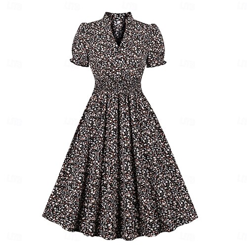 Retro Vintage 1950s Dress Swing Dress Floral Fancy Dress Women's Carnival  Masquerade Daily Wear Bachelorette Party Adults' Dress Homecoming Dresses  2026 - $34.99