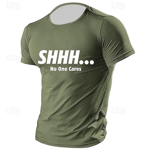  Men's Graphic Prints Letter Printed T Shirt Graphic Tee Casual Style Classic Style Short Sleeve T shirt 3D Print Crew Neck Shirt Casual Outdoor Street Daily Beige Grey Black Wine Summer Clothing