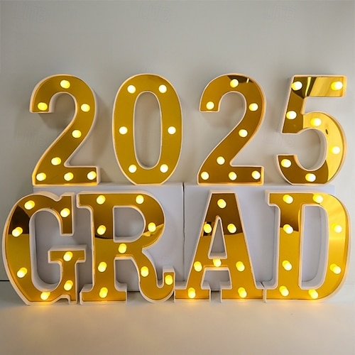 Graduation Decorations 2025 - LED Marquee Light Up Letters GRAD 2025 ...
