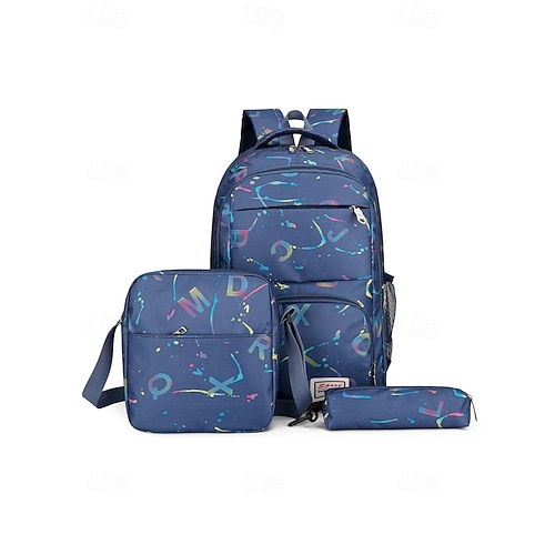 Zaino 3 In 1 Per Ragazzi – Scuola Elementare, Grande Capacità, Con Borsa Termica E Astuccio – Design Luminous Game - 2