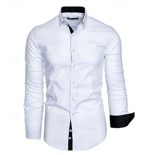  Herren Abschlussshirt Grad Shirt Klasse von 2025 Shirt Senioren-Shirt Sommerhemd Freizeithemd Schwarz Weiß Rote Marineblau Königliches Blau Langarm Einfarbig Revers Urlaub Ferien Button-Down