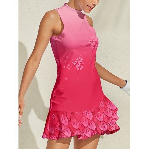  Dam golfklänning Rosa Ärmlös Golfkläder för damer Kläder Outfits Bär kläder