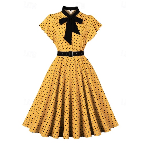 white christmas dresses 1950s Vintage Sleeveless Homecoming Dresses Cocktail Party A-Line Dress