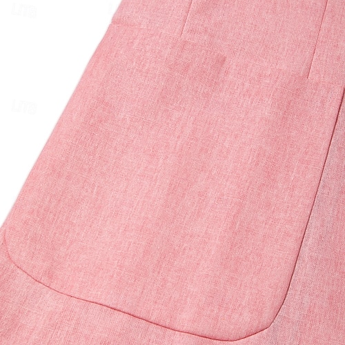  Herren Leinen Blazer Sportjacke Modische Casual Sommer Einfarbiger Leinen Blazer Pink Himmelblau Salbeigrün Standard Fit Einreiher Ein-Knopf