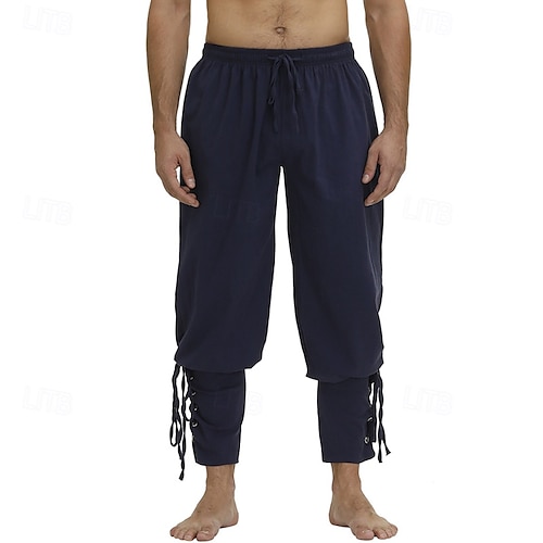  Per uomo Pantaloni di Lino Pantaloni Pantaloni Estivi Pantaloni da Spiaggia Tasca Elastico in vita Coulisse alla gamba Semplice Comodità Traspirante Lunghezza intera All'aperto Quotidiano Ferie