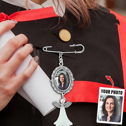  εξατομικευμένη καρφίτσα αποφοίτησης προσαρμοσμένη φωτογραφία γούρι καλύτερο δώρο συμπάθειας αναμνηστικού αποφοίτησης γάμου για επέτειο ή γενέθλια ιδανικό για φίλους, οικογένεια