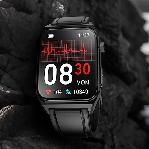 E500 Smart Watch 1,92 palce Chytré hodinky Fitness Běžecké hodinky Bluetooth ECG+PPG Monitorování teploty Krokoměr Kompatibilní s Android iOS Ženy Muži Dlouhá výdrž Voděodolné IP67