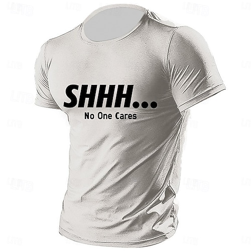  Men's Graphic Prints Letter Printed T Shirt Graphic Tee Casual Style Classic Style Short Sleeve T shirt 3D Print Crew Neck Shirt Casual Outdoor Street Daily Beige Grey Black Wine Summer Clothing