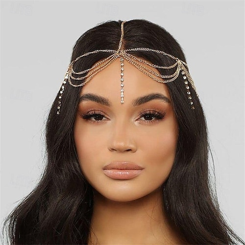 1 pièce Femmes Bandeaux Ensemble d'accessoires pour cheveux Pour Fête Rétro Alliage Dorée