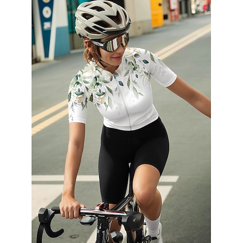Mulheres Camisa para Ciclismo Gráfico Botânico floral Manga Curta Moto Camisa / Roupas Para Esporte Blusas com 3 bolsos traseiros Filtro Solar Resistente a UV Secagem Rápida Tiras Refletoras Esportes Mulheres Camisa para Ciclismo Gráfico Botânico floral Manga Curta Moto Camisa / Roupas Para Esporte Blusas com 3 bolsos traseiros Filtro Solar Resistente a UV Secagem Rápida Tiras Refletoras Esportes