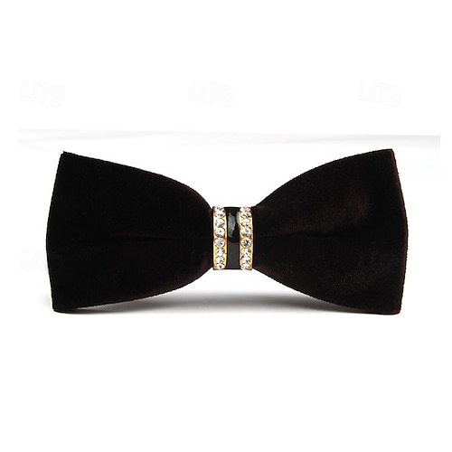  Cravatta a farfalla vintage da uomo per feste nuziali completi per il ritorno a casa cravatta a farfalla in velluto colore uniforme nero bordeaux blu royal