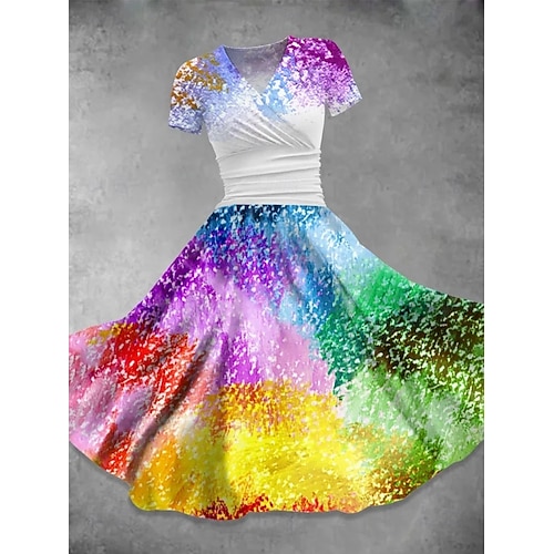 Rainbow Pride Dress Wrap Dresses Classic & Timeless Women's Adults' Pride  Parade Pride Month Festival Halloween Carnival Easy Carnival Costume 2026 -  $39.99