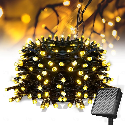 Batteriebetriebene LED-Lichterkette (5m, 50 LEDs, Warmweiß) – Wasserdicht, Biegbar, Für Garten & Deko
