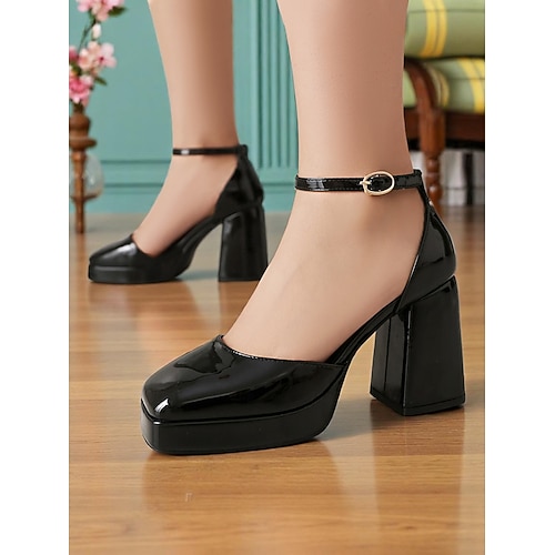 Ankle Strap 1950 Style Shoes Women's 1950s Vintage Red Patent