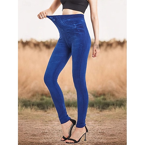  Női leggings nadrág 3D nyomtatás chino nyaralás laza teljes hosszú magas derekú grafikával nyomtatott kényelmes puha kényelmes rugalmas szabadtéri utcai kék nyári karcsú szabás