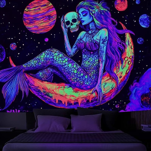 Halloween Blacklight Tapestry Glow in the Dark Glow Party UV