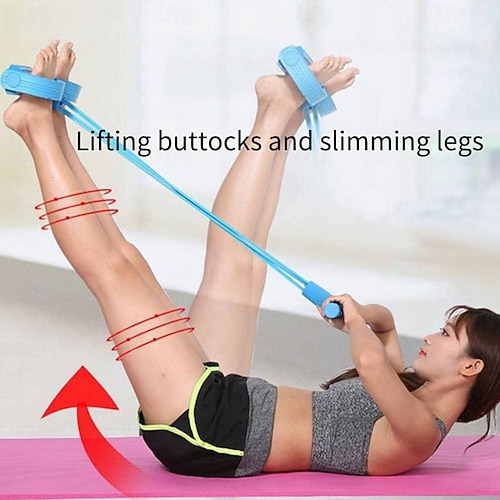  Fitness Resistance Bands,6 Tube Pedal Ankle Puller,Strong Tension Bands for Training,Stretch Bands for Exercising Legs and Arms