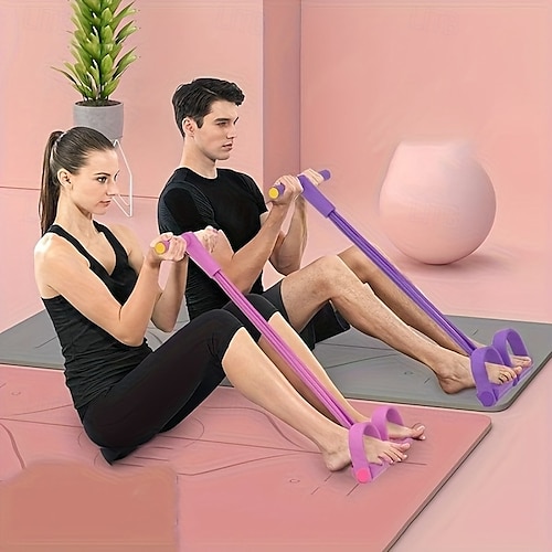  Fitness Resistance Bands,6 Tube Pedal Ankle Puller,Strong Tension Bands for Training,Stretch Bands for Exercising Legs and Arms