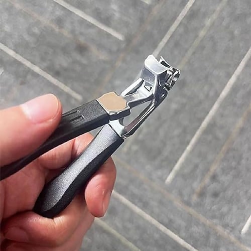 clește de unghii pentru picioare, clește de unghii cu mâner lung și maxilar lat pentru unghii groase, clește ergonomic curbat din oțel inoxidabil pentru unghii de la picioare pentru seniori, bărbați