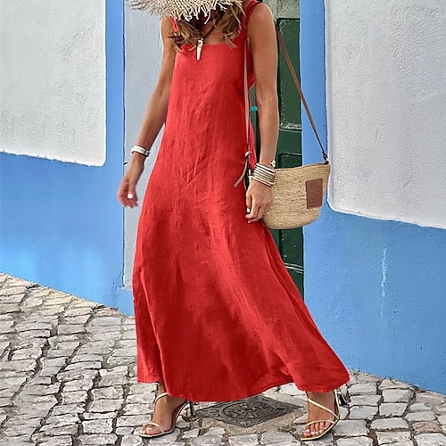 maxi summer dress white Boho | Floral Long Dress in Sizes XS–5XL in - Women's Boho Fashion Flared, A-line, Empire Waist One Shoulder Red Mini Immersive View:Explore In 3D elegant shape Color:Dark Army Green