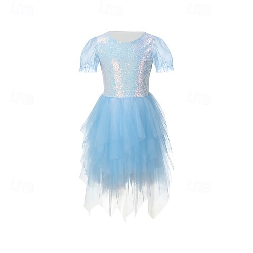 Mermaid Ariel Princess Aqua Princess Dress Costume Flower Girl Dress Movie  TV Theme Costumes for Girls' Kid's Carnival Performance Event / Party 2026  - CAD $51.99