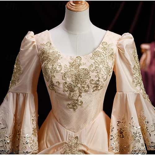 slim fit dress slacks Unique Purple Gold Medieval Wedding Dress Annora Custom Size / Purple main image 1