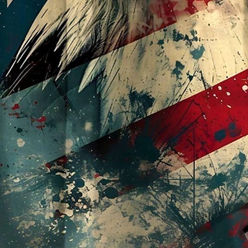  Independence Day Men's American US Flag Eagle Saint Patrick Day Shirt Summer Shirt Button Up Shirt Short Sleeve Fashion Casual Holiday Summer Spring Turndown 3D Print Collared Shirts Front One Pocket
