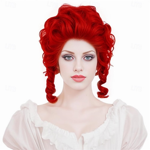 Short Wavy Brown Wig Big Bouffant Beehive Wigs for Women fits 70s