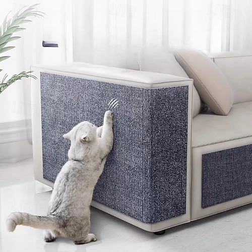 Protection auto-adhésive pour meubles à griffer, tapis de protection pour canapé, tapis en cuir, remplacement pour étagères d'arbre à chat, protection contre les rayures pour animaux de compagnie