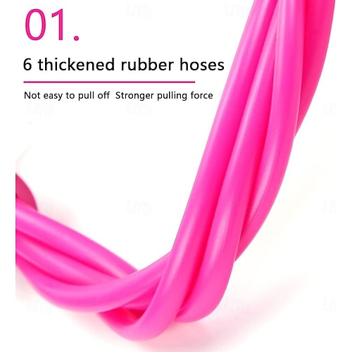  Fitness Resistance Bands,6 Tube Pedal Ankle Puller,Strong Tension Bands for Training,Stretch Bands for Exercising Legs and Arms