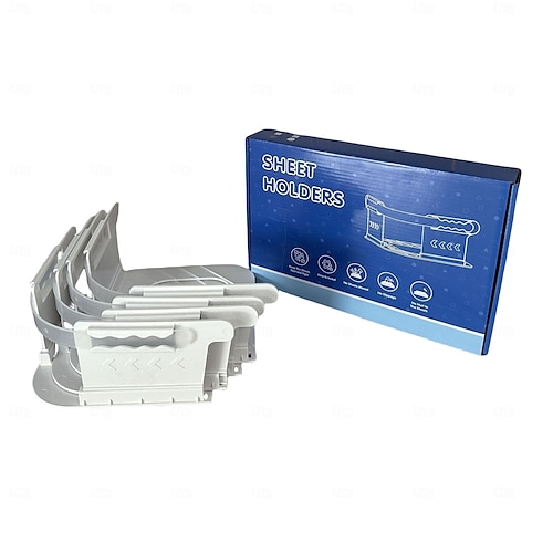  Paquete de 4 sujeta sábanas con cerradura para esquinas: correas para sujetar sábanas que se adaptan a todo tipo de colchones, los sujeta sábanas ajustables mantienen las sábanas firmes y ajustadas, clips para sábanas de fácil instalación, se mantienen