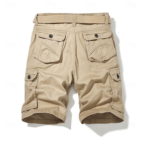  Short cargo homme poches multiples lettre vieil homme imprimé extérieur court sport extérieur classique micro-élastique short
