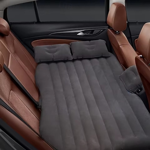 lit de voiture gonflable &Matelas de camping gonflable portable compatible SUV pour voyage/sommeil avec 2 coussins d'air noir