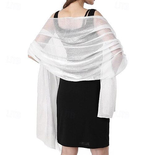 sachin and babi light blue dress Organza Wrap Sheer Silver Shawl Wrap How To Choose Shawls Wraps For Evening  Dresses main image 1