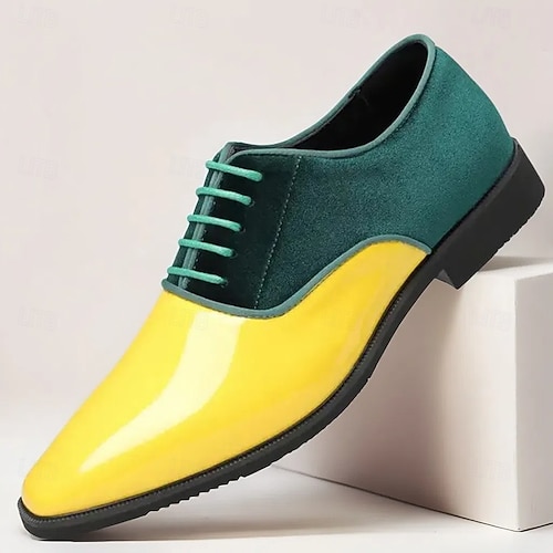 blue and yellow dress shoes Blue Yellow Low Heel Dress Shoe