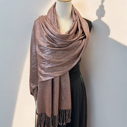 rose gold shawls and wraps for evening dresses Womens Scarf Shawl Chiffon Bridal Soft Wrap Chiffon Ribbon Scarf Satin 2026 ruffle dress