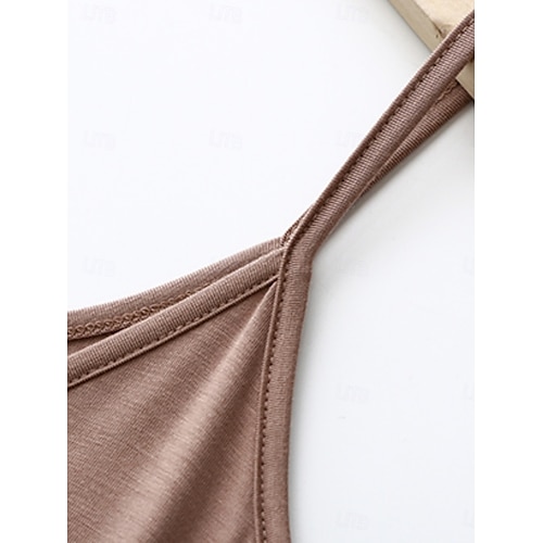  Women's Camisole Tank Top Solid Color Daily Basic Casual Sleeveless Strap Regular Tops Daily Backless Black White Pink Navy Blue Green Summer